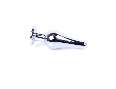 Plug-Jewellery Silver BUTT PLUG- Clear - 4