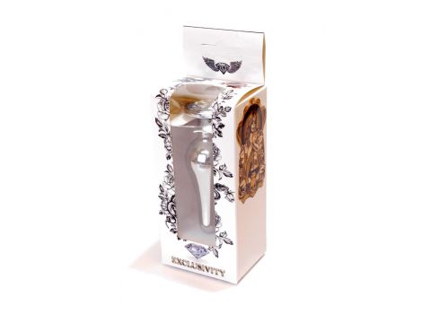 Plug-Jewellery Silver BUTT PLUG- Clear - 9