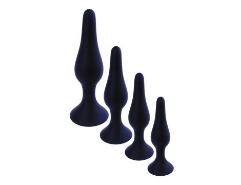 Korek analny silikonowy BOSS czarny mały 10 cm - 4