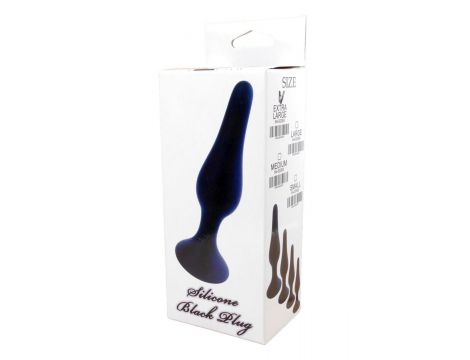 Korek analny silikonowy BOSS czarny mały 10 cm - 5