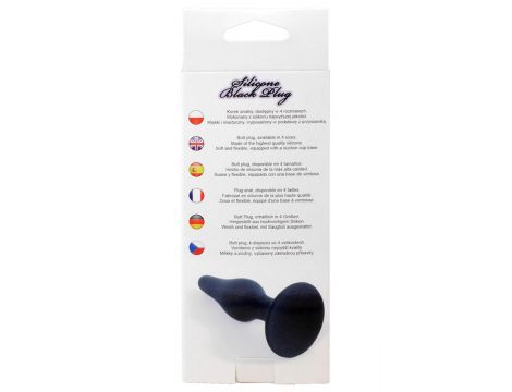 Korek analny silikonowy BOSS czarny średni 11 cm - 7