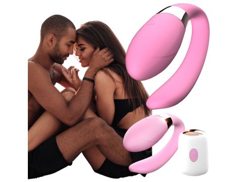 Stymulator V Vibe różowy silikonowy USB z pilotem B Series Smart