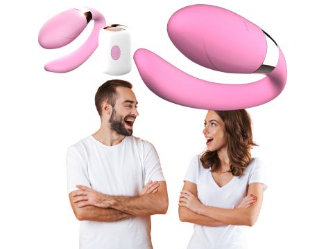 Stymulator V Vibe różowy silikonowy USB z pilotem B Series Smart - 2