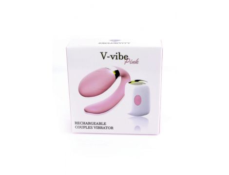 Stymulator V Vibe różowy silikonowy USB z pilotem B Series Smart - 12