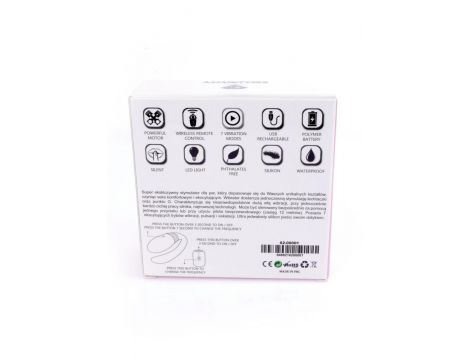 Stymulator V Vibe różowy silikonowy USB z pilotem B Series Smart - 13