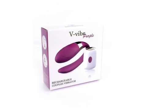 Stymulator VVibe fioletowy USB z pilotem B Series Smart - 6