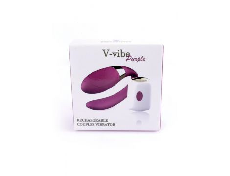 Stymulator VVibe fioletowy USB z pilotem B Series Smart - 7