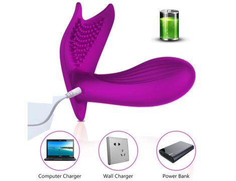 Stymulator majtkowy silikonowy USB 10 funkcji z ogrzewaniem B Series Fox - 10