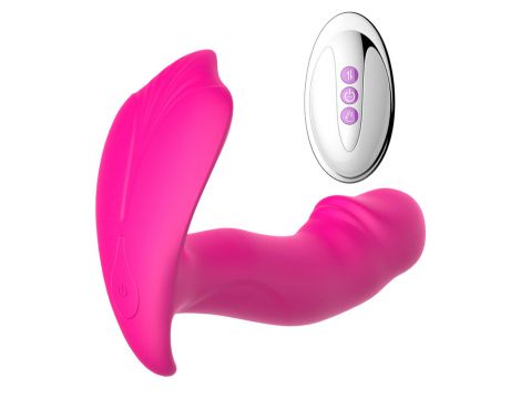 Wibrator analny silikonowy do majtek pulsator z ogrzewaniem USB Fox