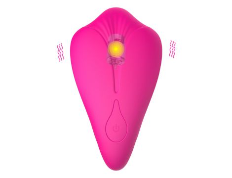 Wibrator analny silikonowy do majtek pulsator z ogrzewaniem USB Fox - 6