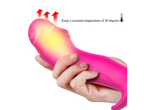 Wibrator analny silikonowy do majtek pulsator z ogrzewaniem USB Fox - 8