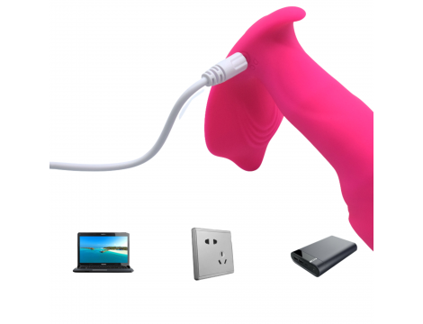 Wibrator analny silikonowy do majtek pulsator z ogrzewaniem USB Fox - 13