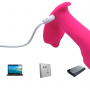 Wibrator analny silikonowy do majtek pulsator z ogrzewaniem USB Fox - 14