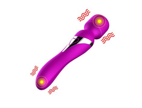 Stymulator silikonowy podwójny B Series Fox fioletowy USB - 11