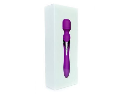 Stymulator silikonowy podwójny B Series Fox fioletowy USB - 14