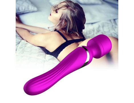 Stymulator silikonowy podwójny B Series Fox fioletowy USB - 6