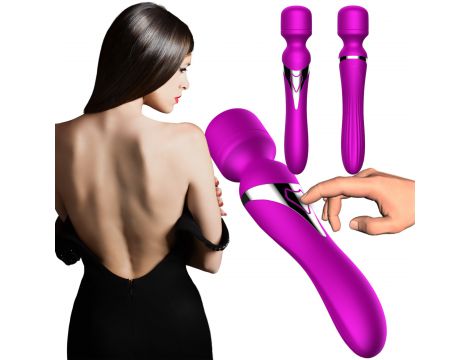 Stymulator silikonowy podwójny B Series Fox fioletowy USB - 2