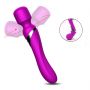 Stymulator silikonowy podwójny B Series Fox fioletowy USB - 14