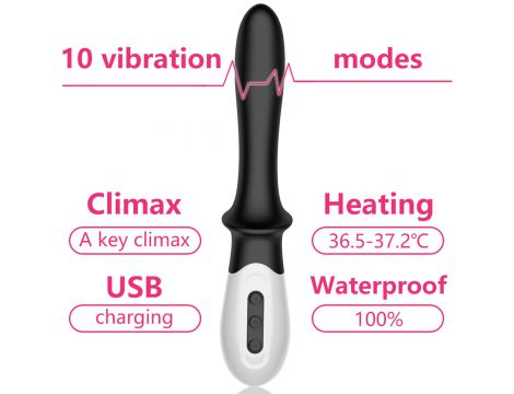 Wibrator silikonowy do prostaty i punktu G B Series Fox USB grzejący - 14