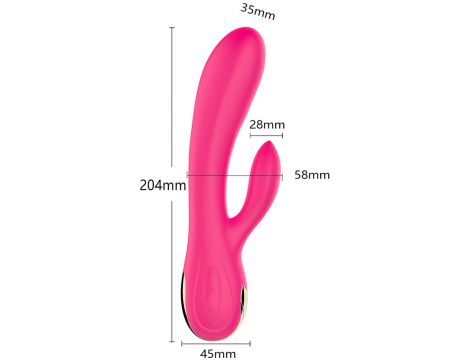 Silikonowy wibrator USB 7 funkcji z boosterem i ogrzewaniem - 3