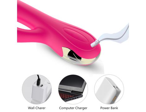 Silikonowy wibrator USB 7 funkcji z boosterem i ogrzewaniem - 16