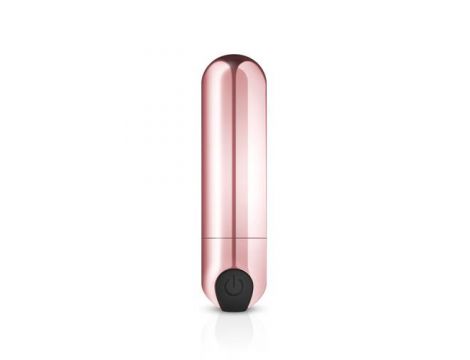 Mini wibrator pociskowy Rosy Gold różowy złoty USB 7.5 cm