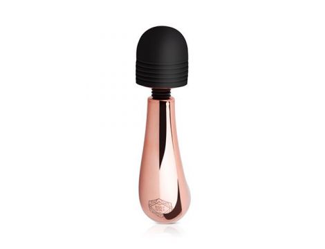 Mini wibrator różdżkowy Rosy Gold Curve USB - 2