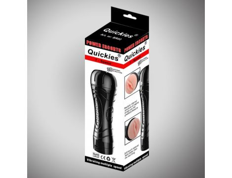 Naścienny masturbator wibrujący Power Escorts Quickies czarny 25 cm - 5