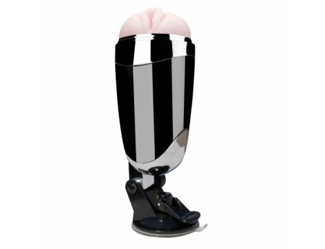 Masturbator wibrujący Randy Sandy montowany na ścianie czarny 22 cm - 8