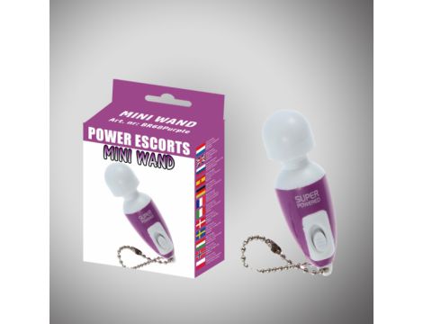 Mini wibrator wand Power Escorts fioletowy 6,5 cm - 2