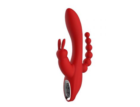 Wibrator króliczek silikonowy Hera Dream Toys czerwony 21 cm - 4