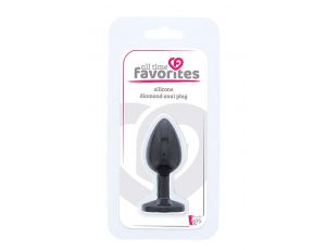Mały silikonowy korek analny z różowym diamentem Dream Toys