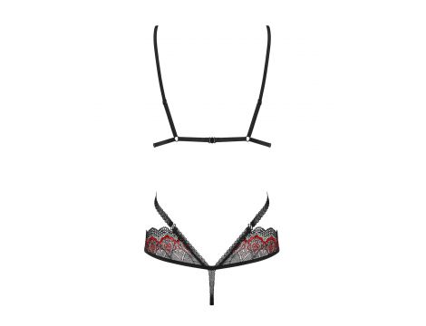 Body Megies Obsessive geometryczne koronkowe czarne S/M - 6