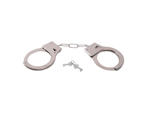 Kajdanki stalowe Toyz4lovers srebrne łańcuszek 7 cm