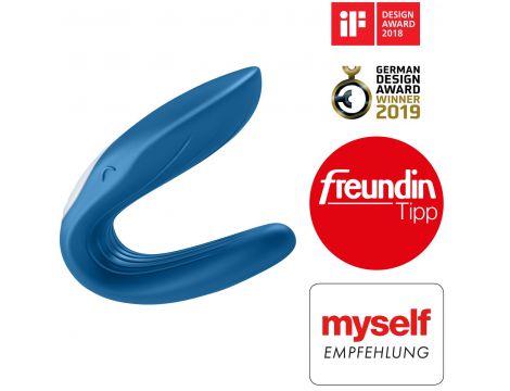 Stymulator partnerski Satisfyer Partner Whale niebieski USB wodoszczelny - 5