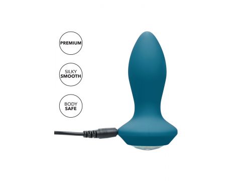 Wibrujący korek analny silikonowy Calexotics niebieski 9,5 cm - 7