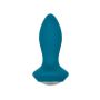 Wibrujący korek analny silikonowy Calexotics niebieski 9,5 cm - 2