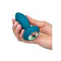 Wibrujący korek analny silikonowy Calexotics niebieski 9,5 cm - 5