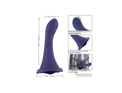 Strap-on Her Royal Harness Me2 Thumper niebieski silikonowy USB - 7