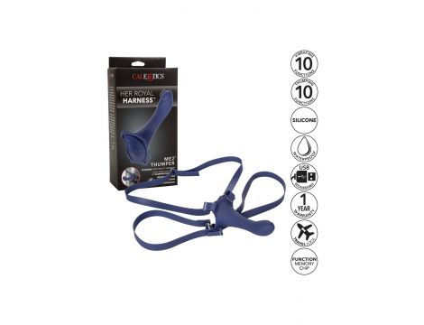 Strap-on Her Royal Harness Me2 Thumper niebieski silikonowy USB - 9