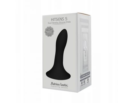 Super miękkie dildo analne Hitsens 5 Adrien Lastic czarny 13 cm