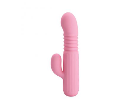 Wibrator Pretty Love Leopold silikonowy z pchaniem USB - 2