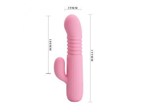 Wibrator Pretty Love Leopold silikonowy z pchaniem USB - 4