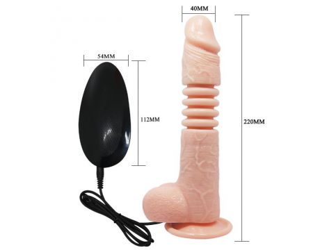 Wibrator realistyczny Baile Thunder Up z pilotem - 5