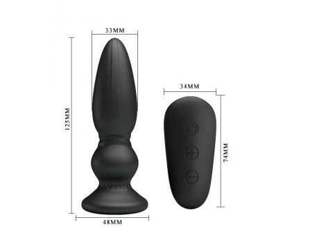 Wibrujący masażer prostaty Mr Play czarny - 4