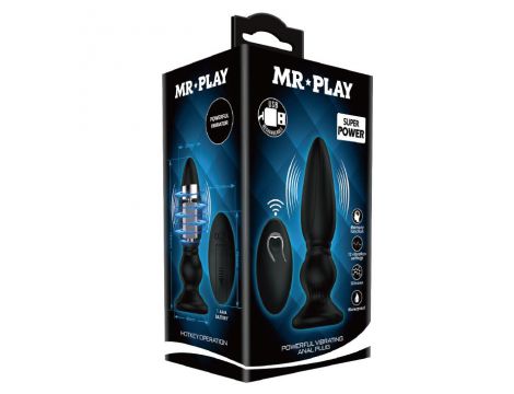Wibrujący masażer prostaty Mr Play czarny - 8