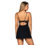 Babydoll Luvae z stringami Obsessive czarny S/M - 3