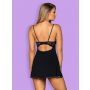 Babydoll Luvae z stringami Obsessive czarny S/M - 5