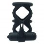 Silikonowy pierścień wibrujący z króliczkiem Toyz4lovers czarny 7,5 cm - 3