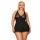 Babydoll Luvae z stringami Obsessive czarne XXL